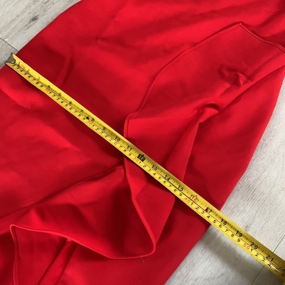 LIKELY size 4 red ruffle prom dress one shoulder  holiday Christmas maxi stretch - Picture 14 of 16